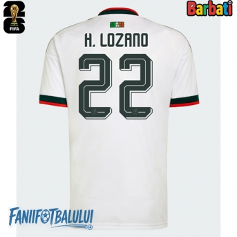 Mexic Hirving Lozano #22 Tricou Fotbal Replică Mondial 2026 Barbati Deplasare